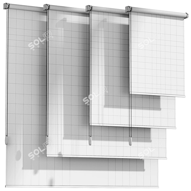 Modern Roller Blinds 3D Model 3D model image 6