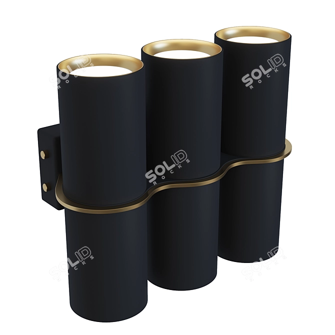 Sleek Wall Sconce Spotlight 6S 3D model image 2