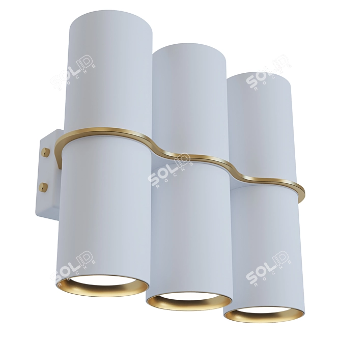 Sleek Wall Sconce Spotlight 6S 3D model image 3