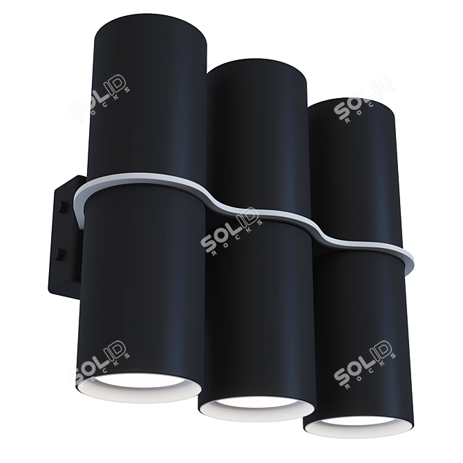 Sleek Wall Sconce Spotlight 6S 3D model image 5