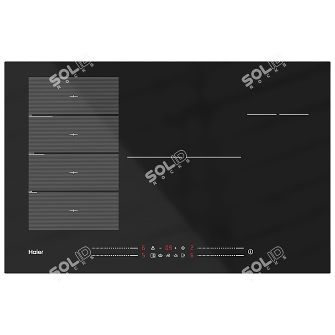 Sleek Induction Hob, Efficient Performance 3D model image 1