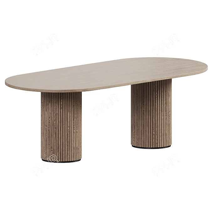 Scandi Round Dining Set 3D model image 6