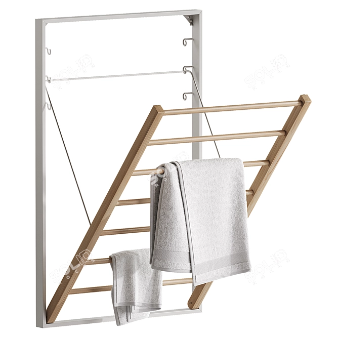 Pottery Barn Wall-Mount Drying Rack 3D model image 1