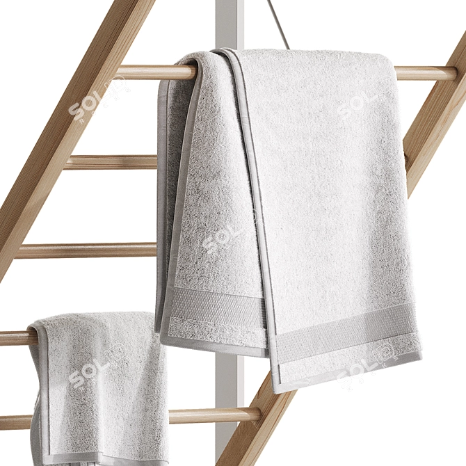 Pottery Barn Wall-Mount Drying Rack 3D model image 5