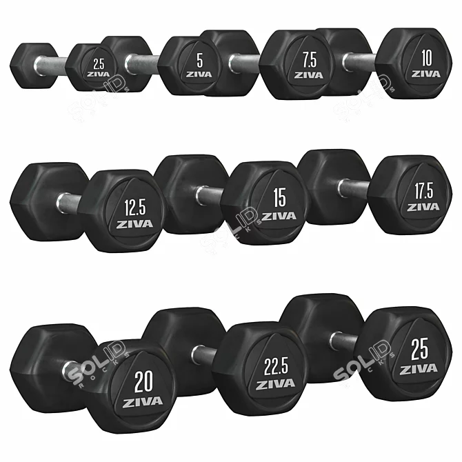 Hex Dumbbell Rack Storage Organizer 3D model image 6