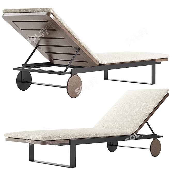 Salim Outdoor Sun Lounger Ultra 3D model image 2