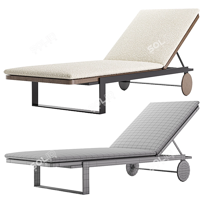 Salim Outdoor Sun Lounger Ultra 3D model image 3