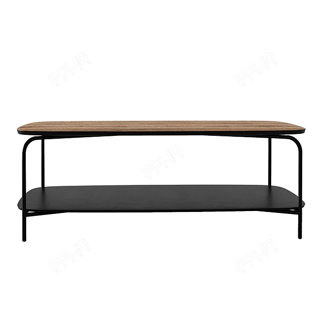 Genua Coffee Table in Black 3D model image 5