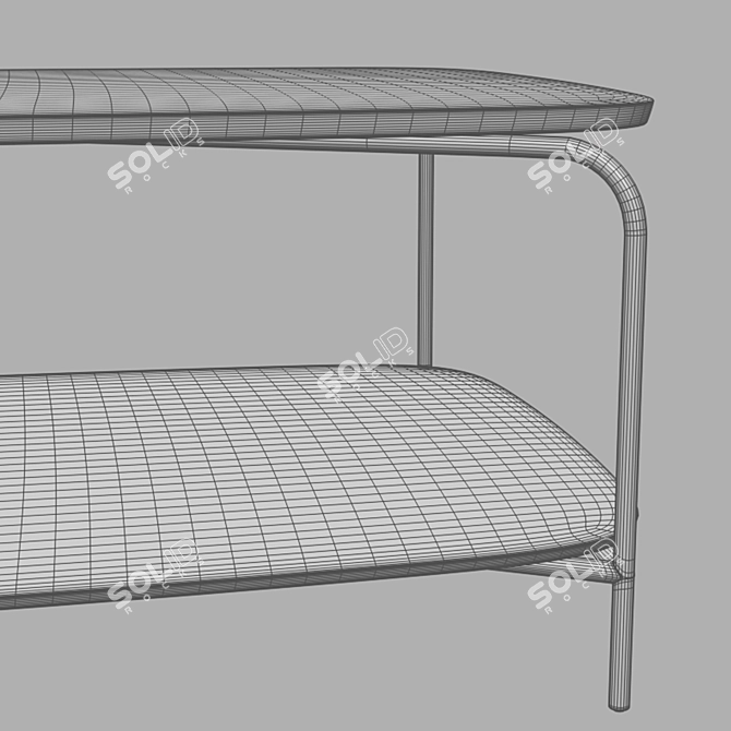 Genua Coffee Table in Black 3D model image 6