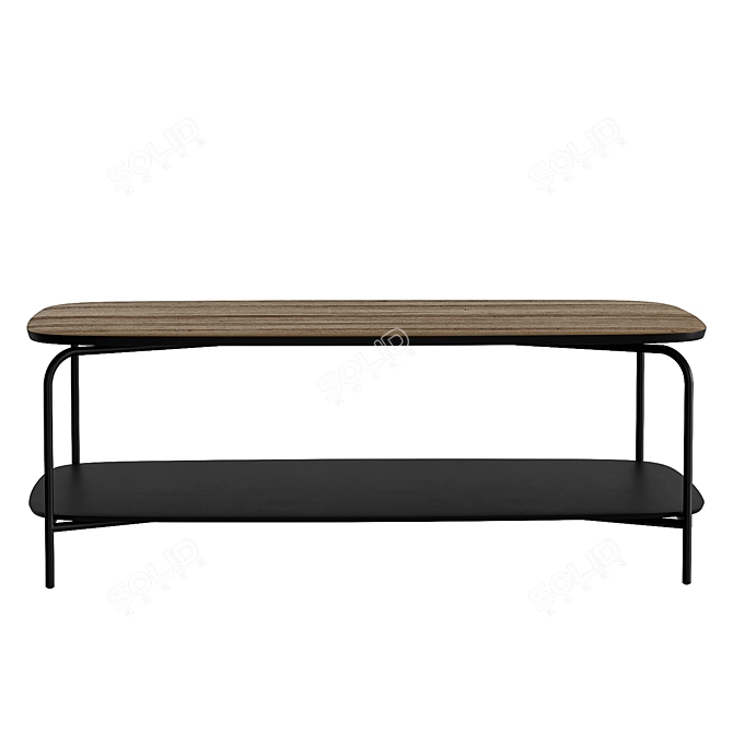 Genua Coffee Table in Black 3D model image 9