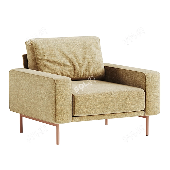 Modern Model Piu Armchair Design 3D model image 2