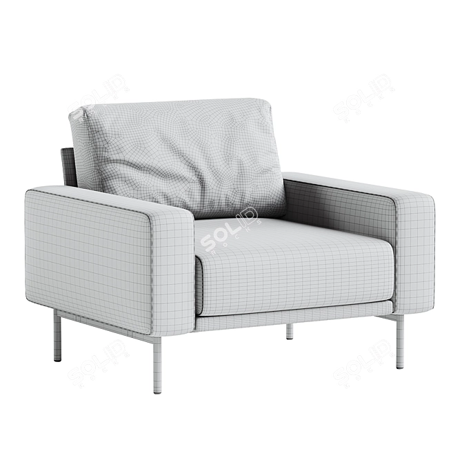 Modern Model Piu Armchair Design 3D model image 4