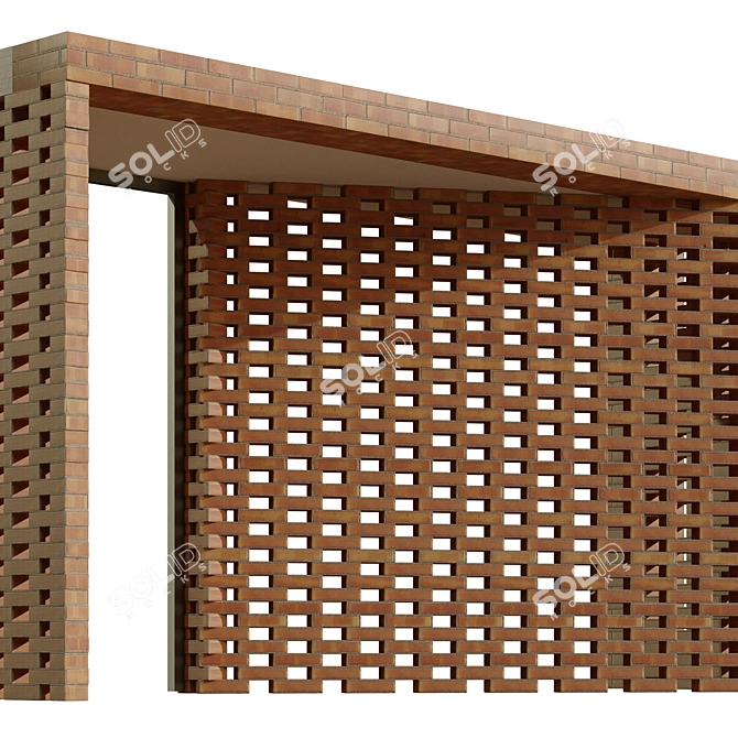 Brick Masonry Entrance Ensemble 3D model image 5