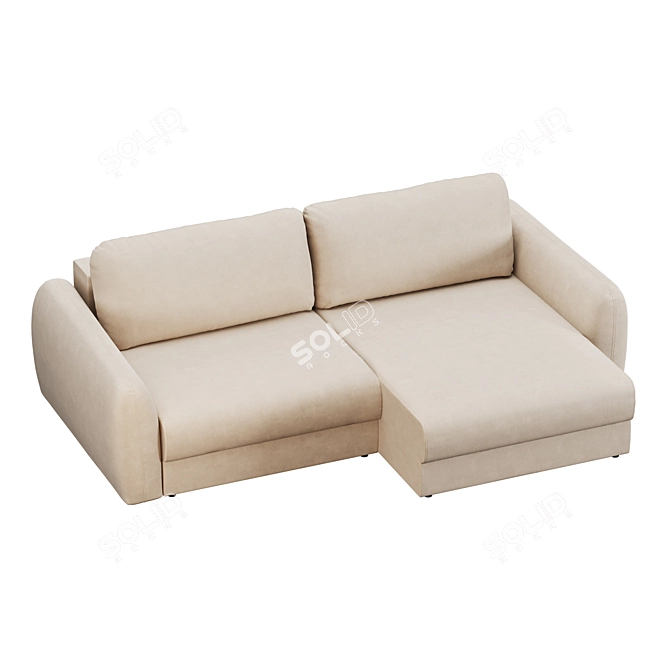 Biani Corner Sofa Set, Versatile Materials 3D model image 4