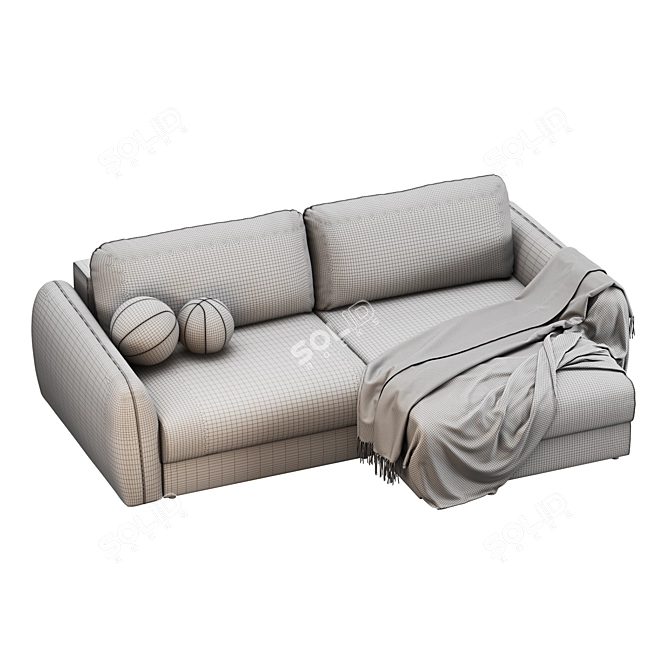 Biani Corner Sofa Set, Versatile Materials 3D model image 5