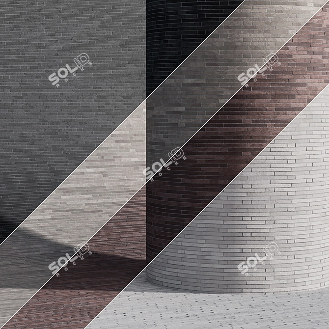 Modern Red Brick Cladding Kit 3D model image 1