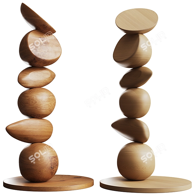 Modern Totem Sculpture by Escalona 3D model image 6