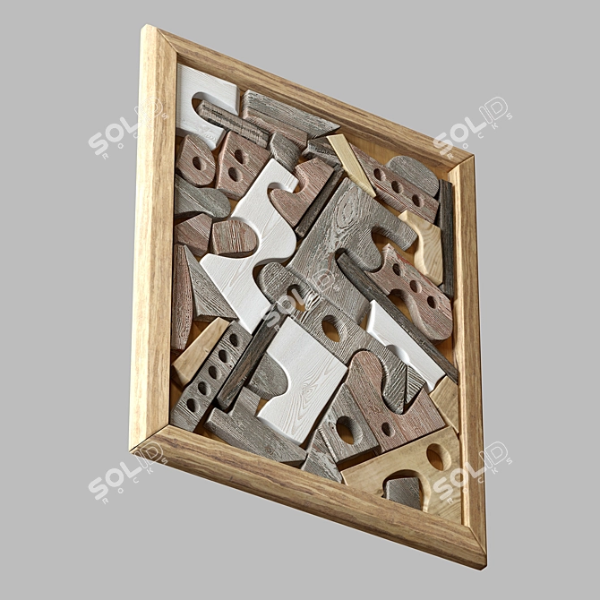 Vray 6 Wood Panel Texture 3D model image 3