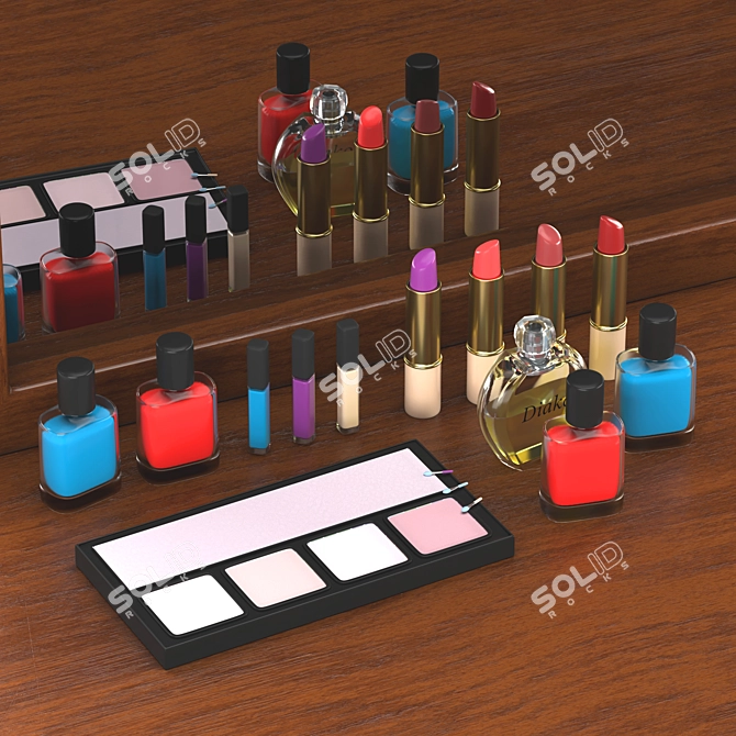 Innovative Makeup Table Design 3D model image 3