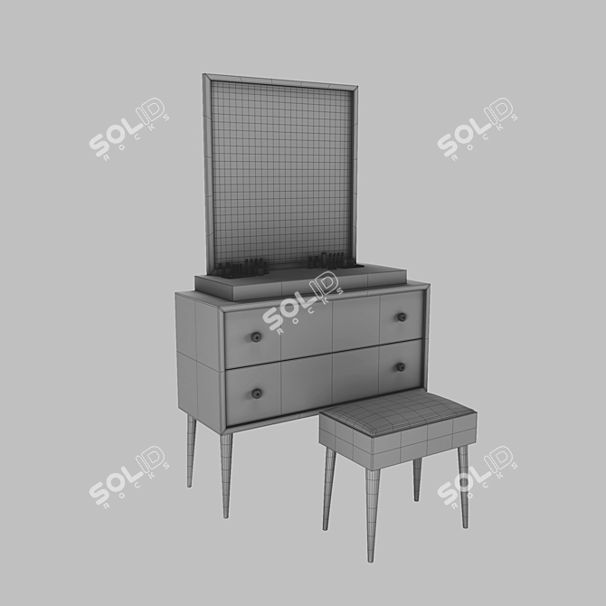 Innovative Makeup Table Design 3D model image 4