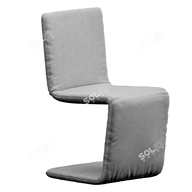 Elegant Venere Chair 54x44x89 3D model image 6