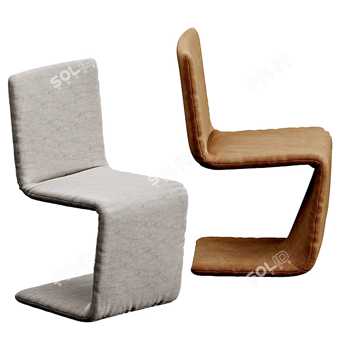 Elegant Venere Chair 54x44x89 3D model image 8