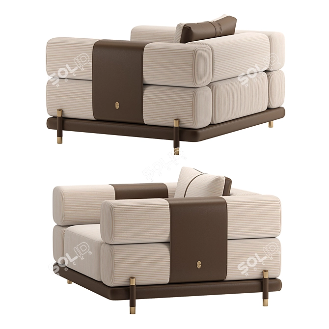 Elegant Twiggy Armchair with Style 3D model image 2