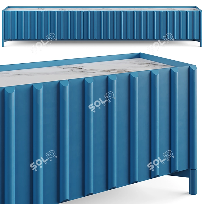 Sleek Storage Solution: Container Sideboard 3D model image 1