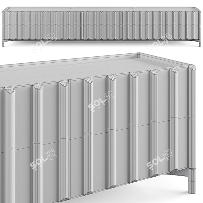 Sleek Storage Solution: Container Sideboard 3D model image 3