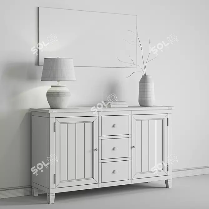 Elegant Collins Console Set 3D model image 3