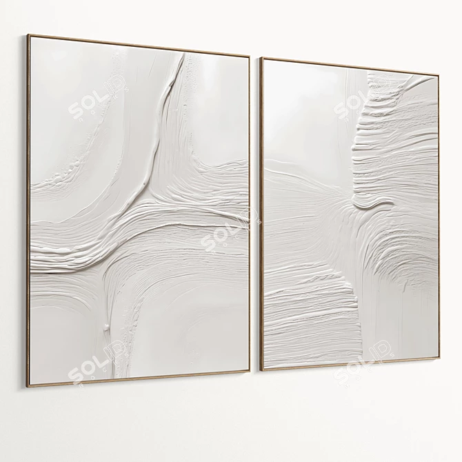 Dual Panel Plaster Frame 672 3D model image 2