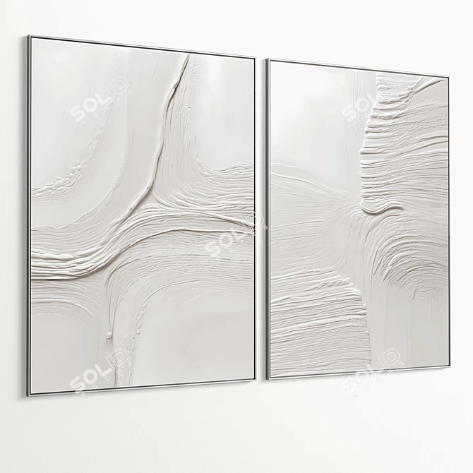 Dual Panel Plaster Frame 672 3D model image 6