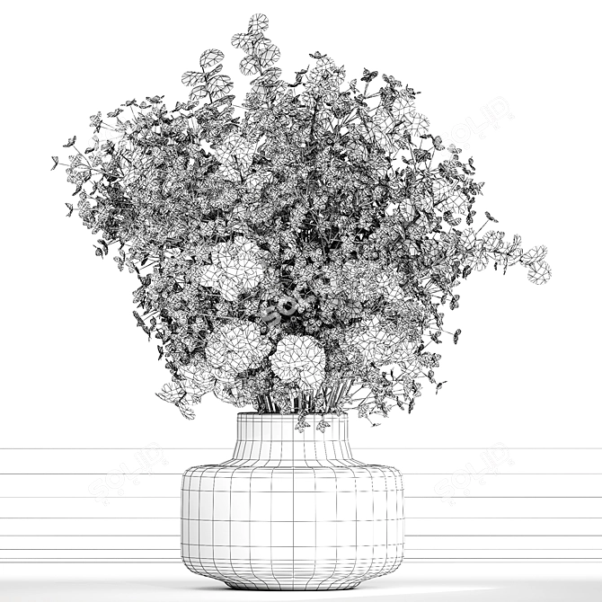 Detailed Bouquet Plant 3D Model 3D model image 5