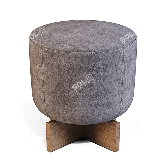 Modern Italian Pouf Set, Belt and Cross 3D model image 3