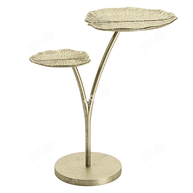 Luxurious Gold Aluminum Accent Table 3D model image 1