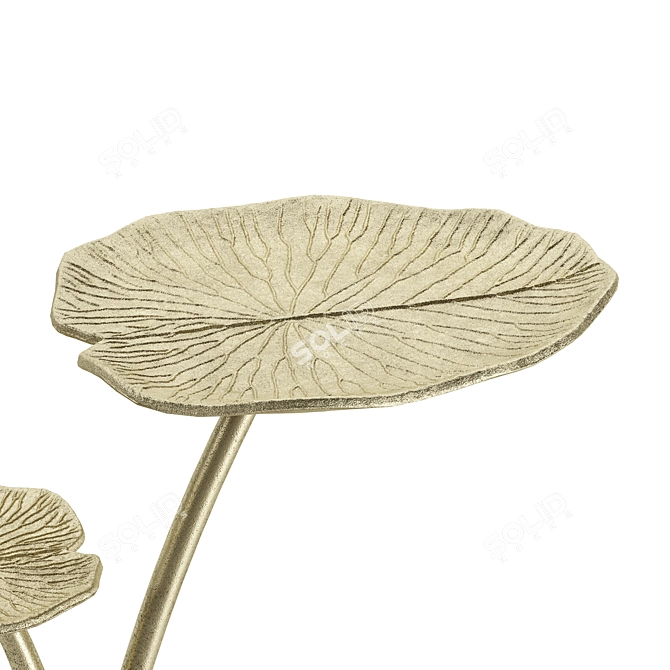 Luxurious Gold Aluminum Accent Table 3D model image 4