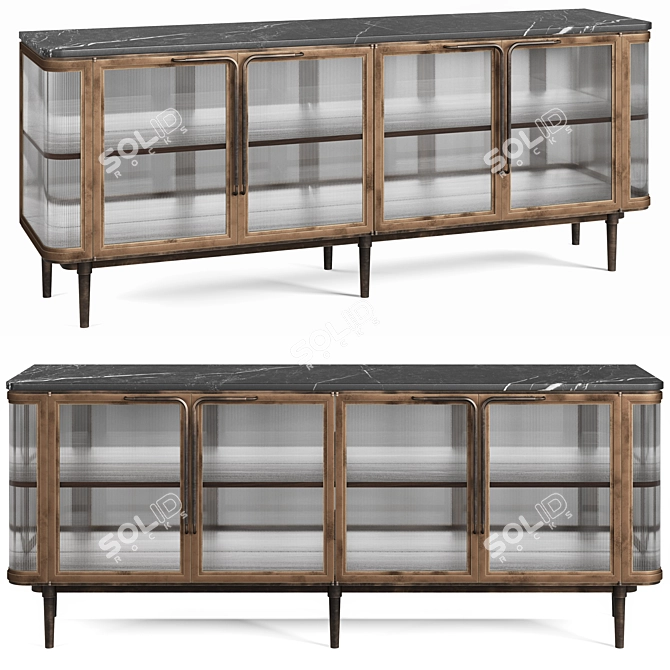 Modern 3D Plano Credenza Furniture 3D model image 1