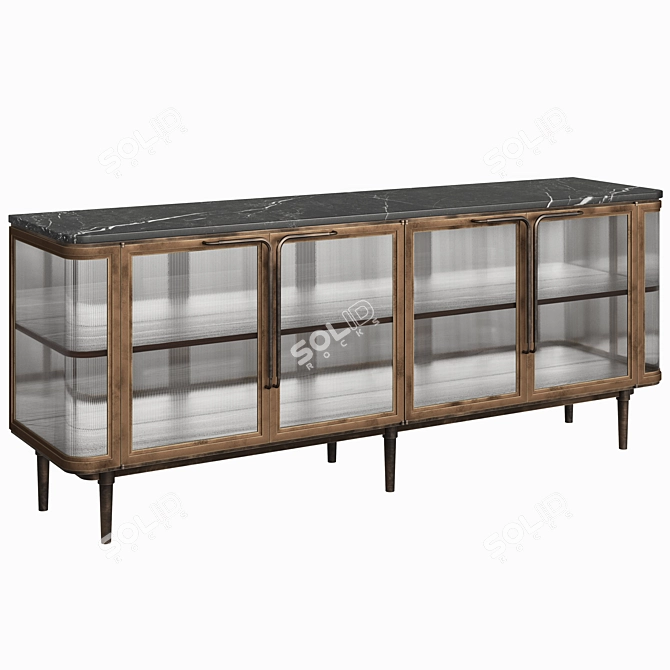 Modern 3D Plano Credenza Furniture 3D model image 4