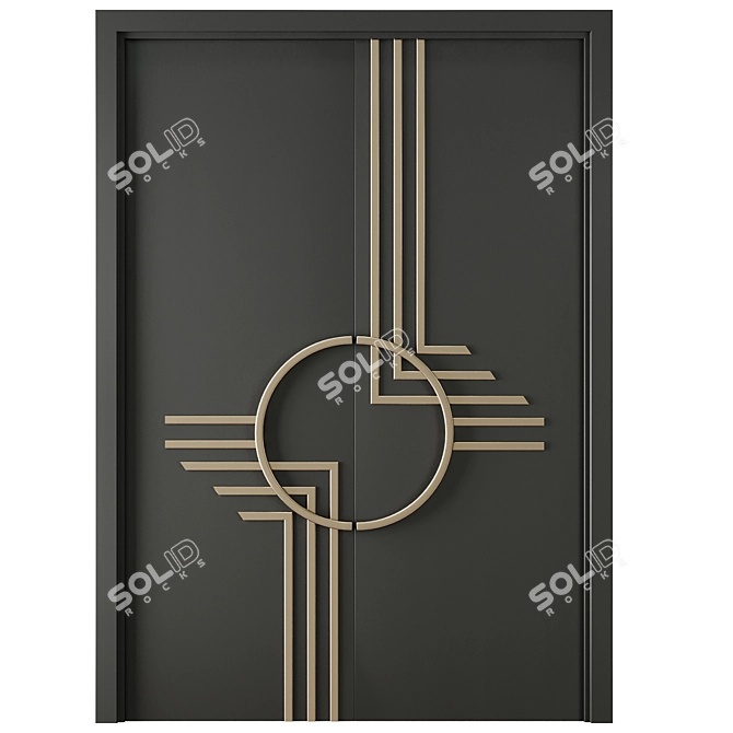 Modern Entrance Door Set63 - 3D	Model 3D model image 3