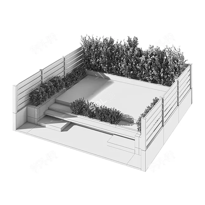 Versatile Outdoor Garden Furniture Set 3D model image 4