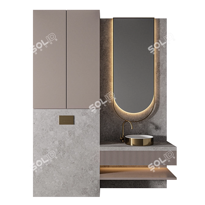 Bathroom 3D Model Render Setup 3D model image 1