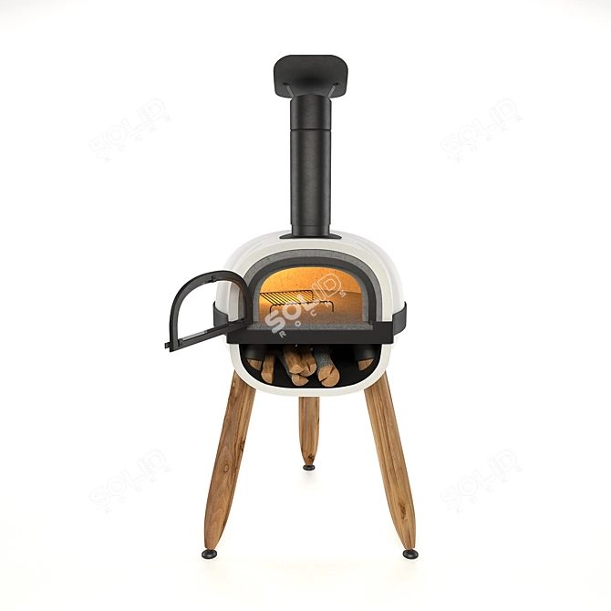 Alfred French Outdoor Wood-Fired Oven 3D model image 2