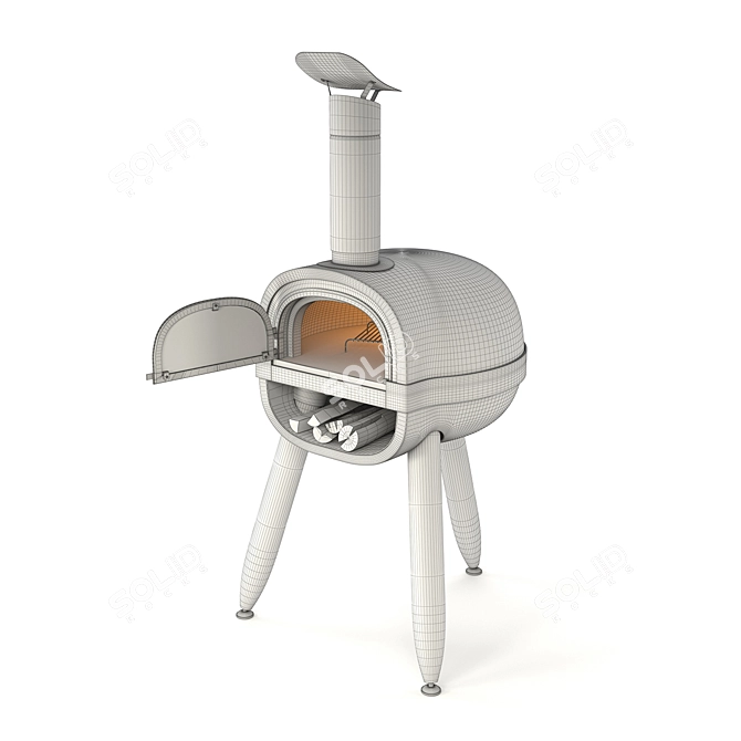 Alfred French Outdoor Wood-Fired Oven 3D model image 4