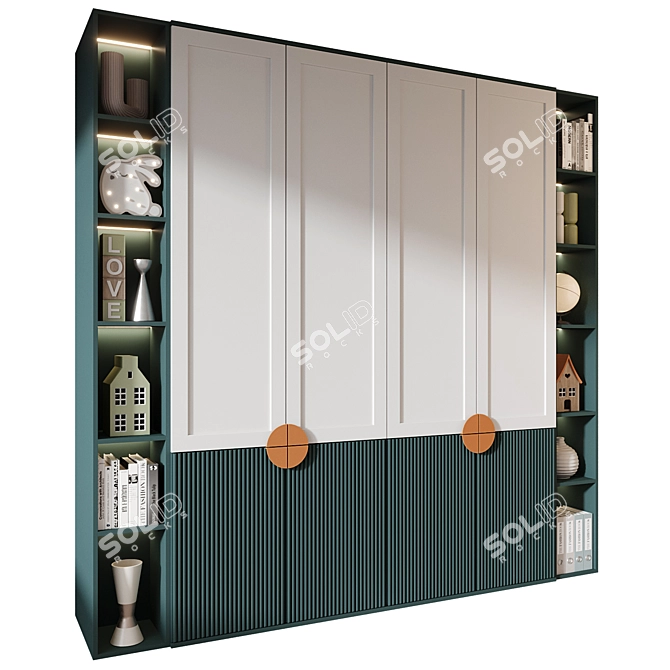 Versatile 3D Bookshelf GHS-2566 3D model image 3