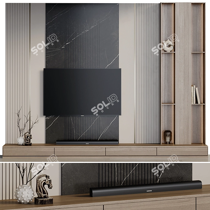 TV Wall Collection 3D Model 3D model image 1