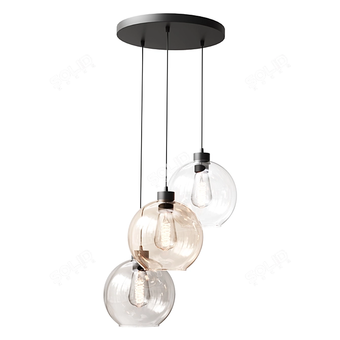 Modern Pendant Light TK Cubus 3D model image 1