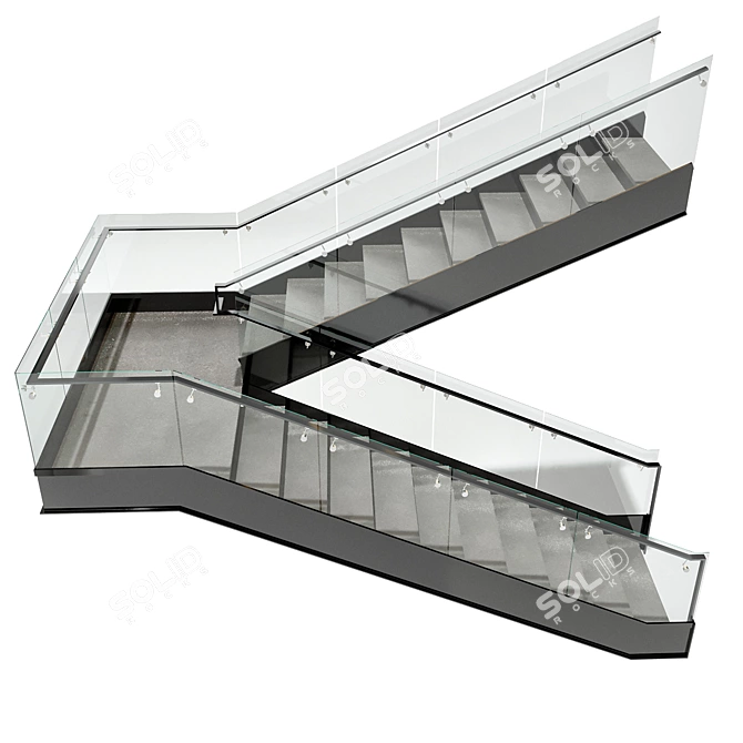 Modern Staircase Design No43 3D model image 6