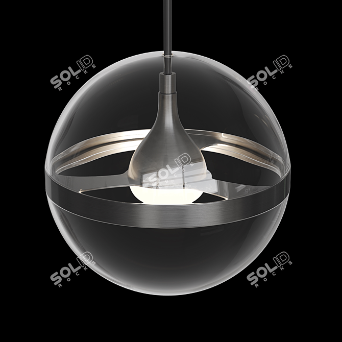 Suspended LED Globe Pendant Lamp 3D model image 2