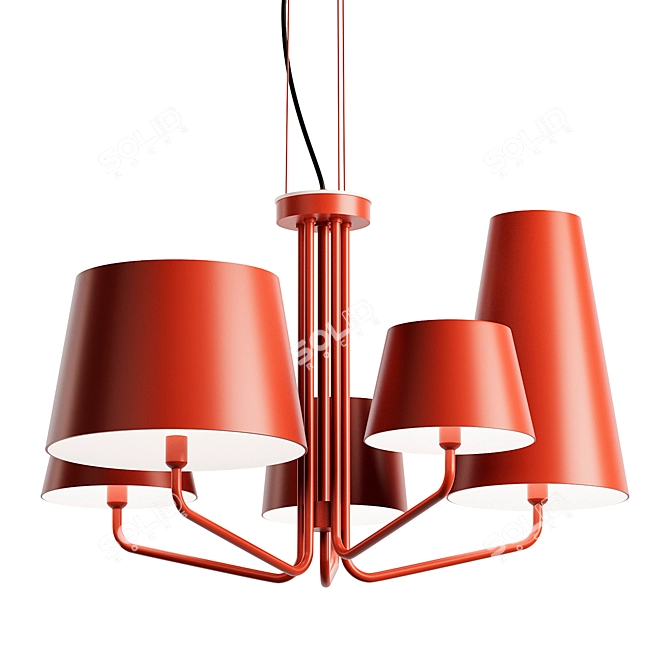 Modern Elegant Tria Hanging Lamp 3D model image 1