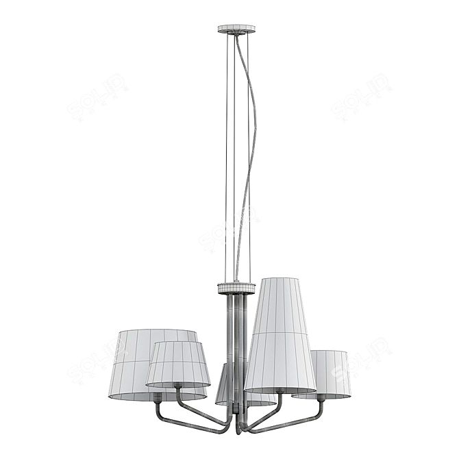 Modern Elegant Tria Hanging Lamp 3D model image 3